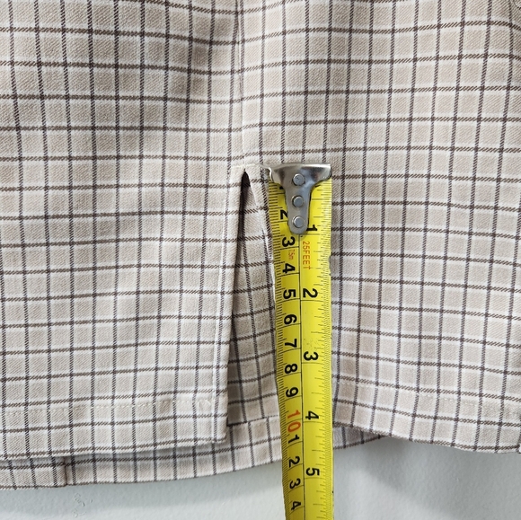 Garage Size M Plaid Slit Beige Mini Skirt - Picture 10 of 11